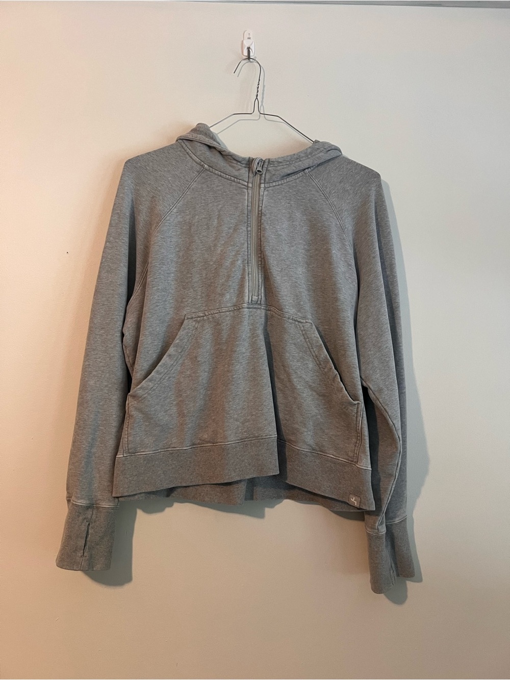 JoyLab Gray Half-Zip Hooded Sweatshirt